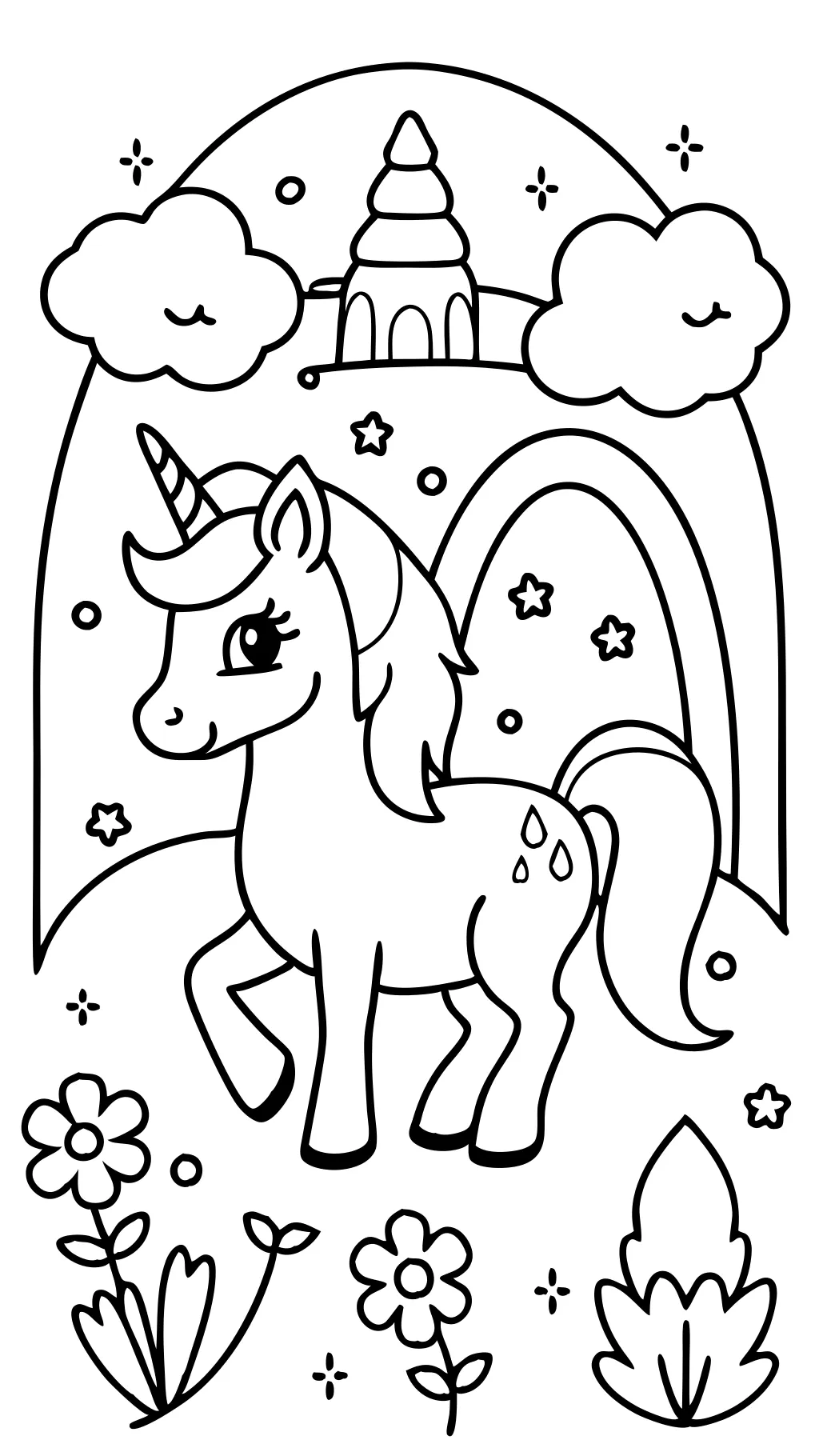 unicorn coloring book pages